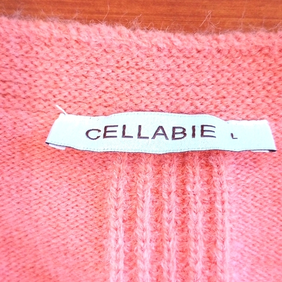 Cellabie Ladies V Neck Sweater Vest Size:L Color:Pink, Yellow, Black - Picture 9 of 11